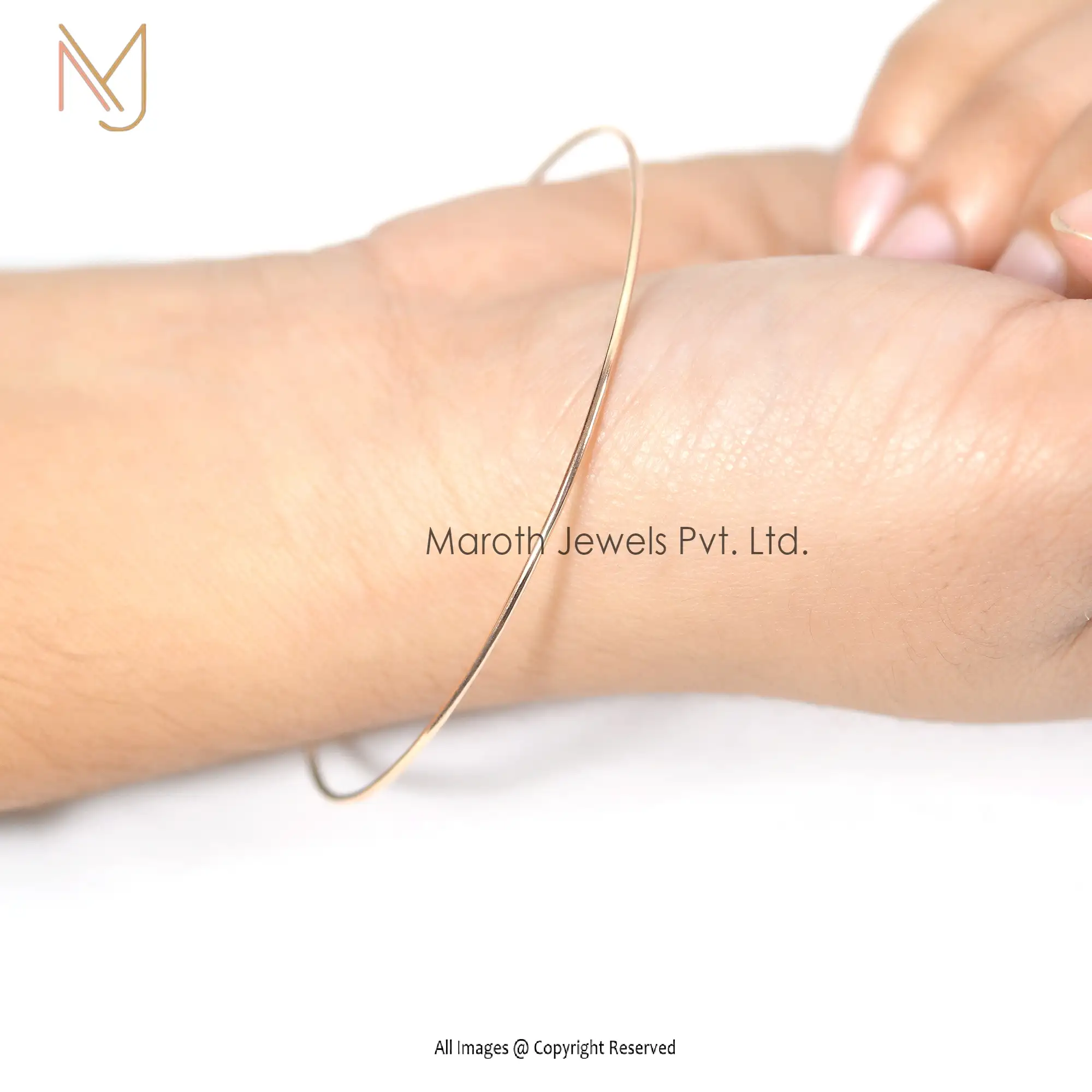 9K Rose Gold Golf Bangle Custom Jewelry