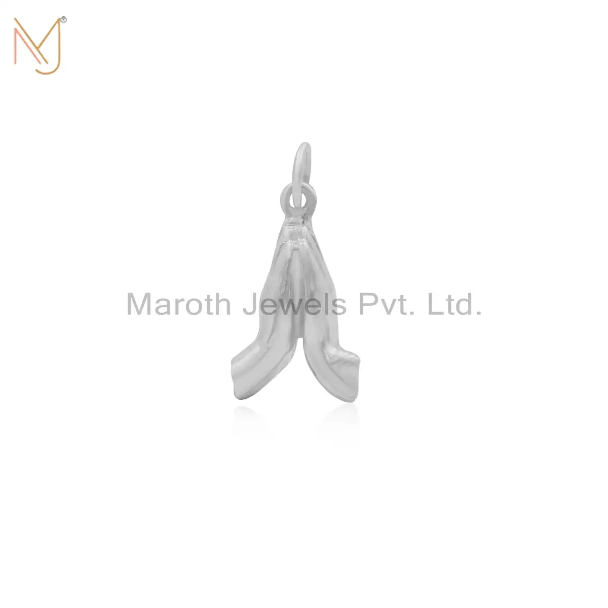 925 Sterling Silver Natural Silver Plated Praying Hand Shape Desgin Jewelry USA