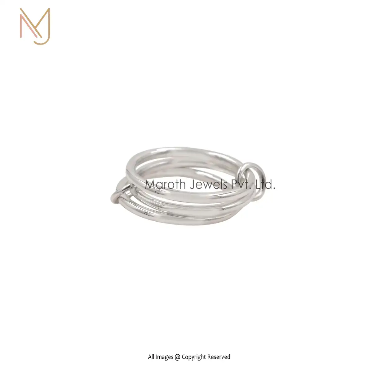 925 Silver Plain Connector Band Link Ring Manufacturer