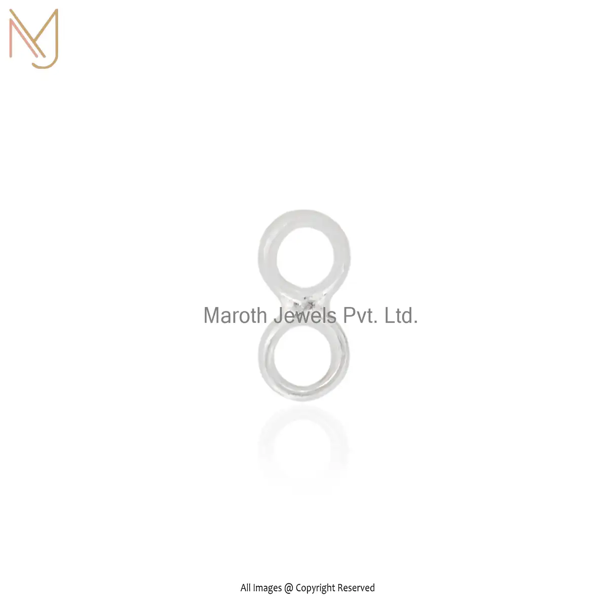 Wholesale 14k yellow Gold Plated 1 pcs O ring Connector finding Jewelry