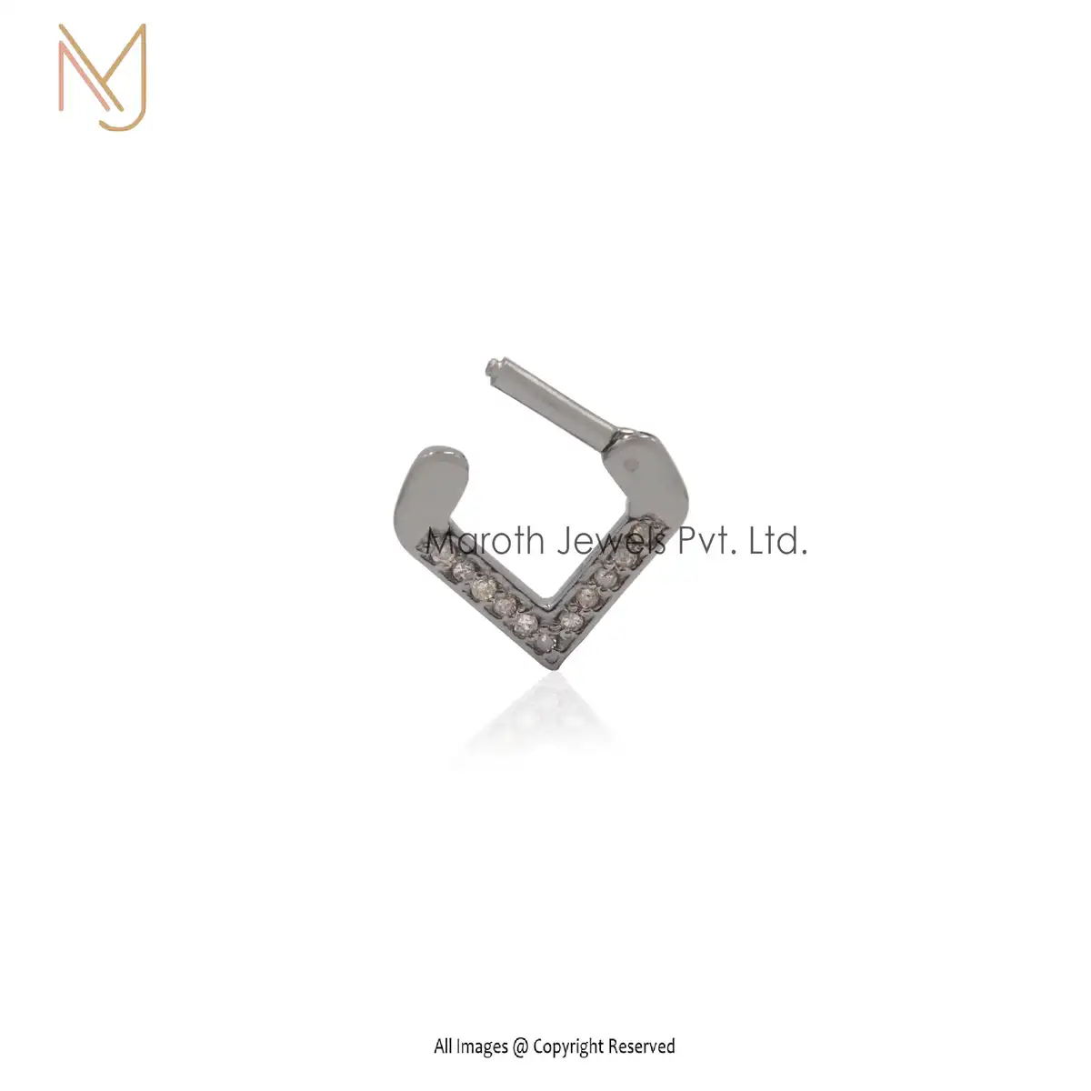 925 Silver Elongated Plated Diamond Shape Enhancer Manufacturer