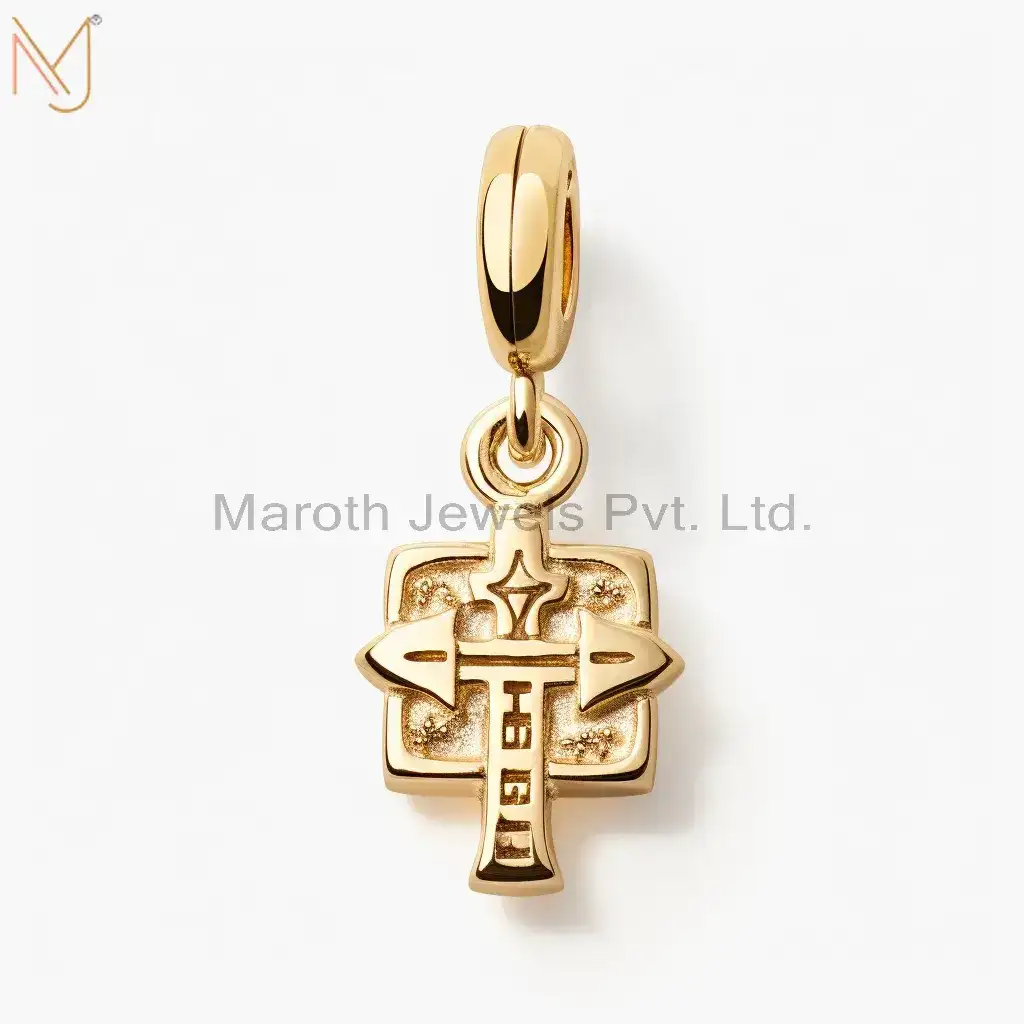 Private Lable 925 Silver Yellow Gold Christian Spiritual Tabiz Charm Pendant Jewelry