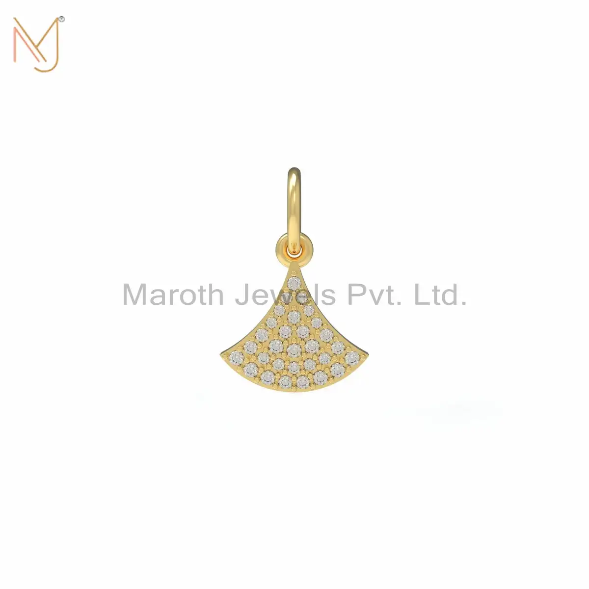 14K Yellow Gold Diamond Pendant Jewelry Manufacturer