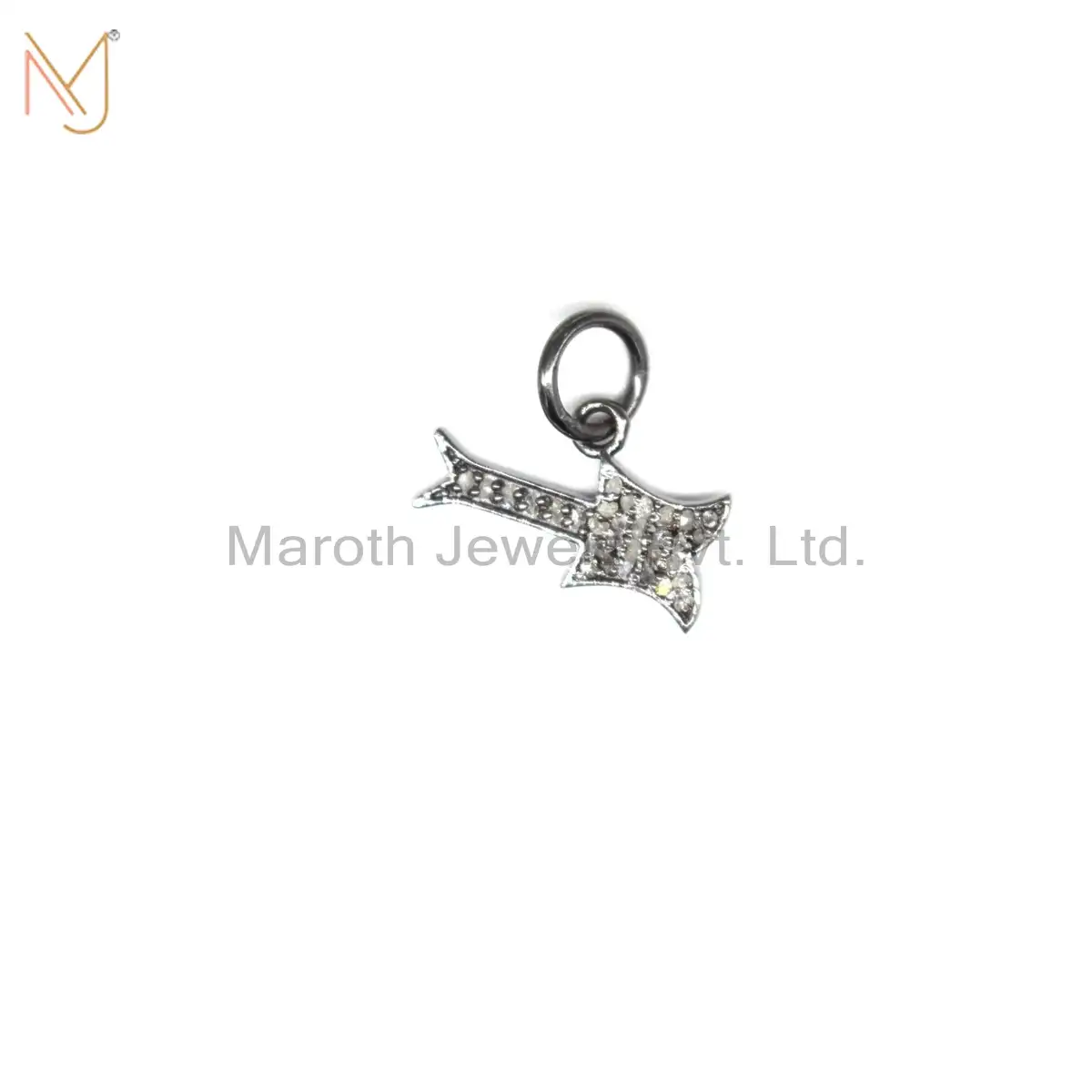 Wholesale 925 Silver Rhodium Plated Diamond Charm Pendant Handmade Jewelry