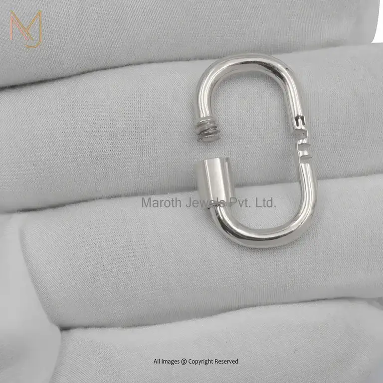 925 Silver Natural Silver Plated Triact Carabiner Lock Jewelry Supplier