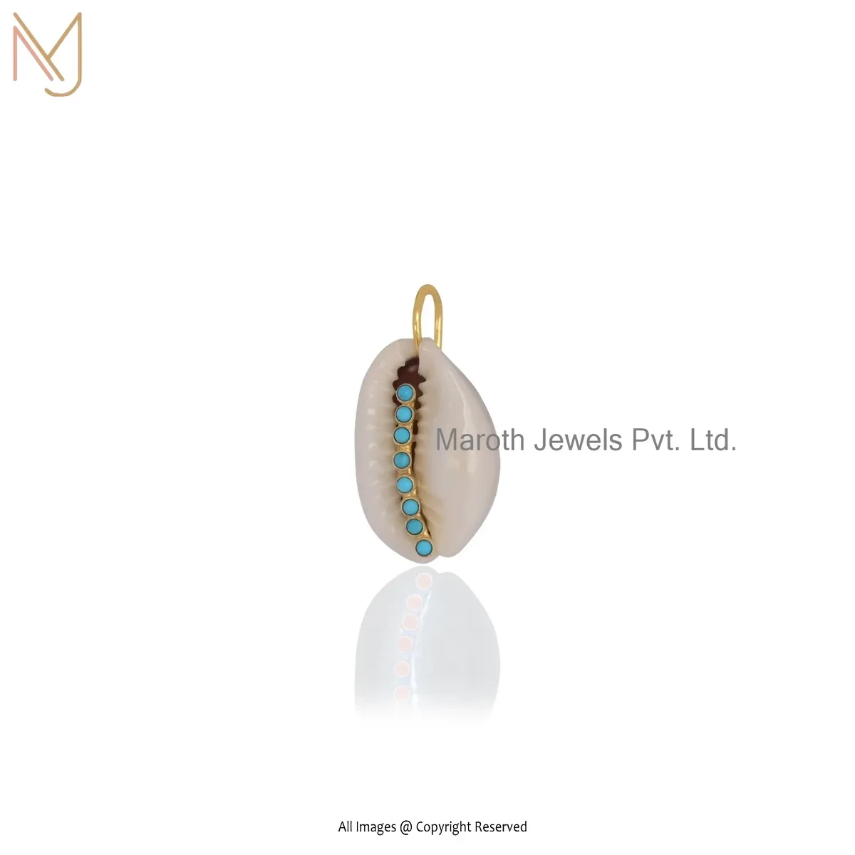 925 Silver Yellow Gold Plated Turquoise Kodi Pendant Custom Jewelry