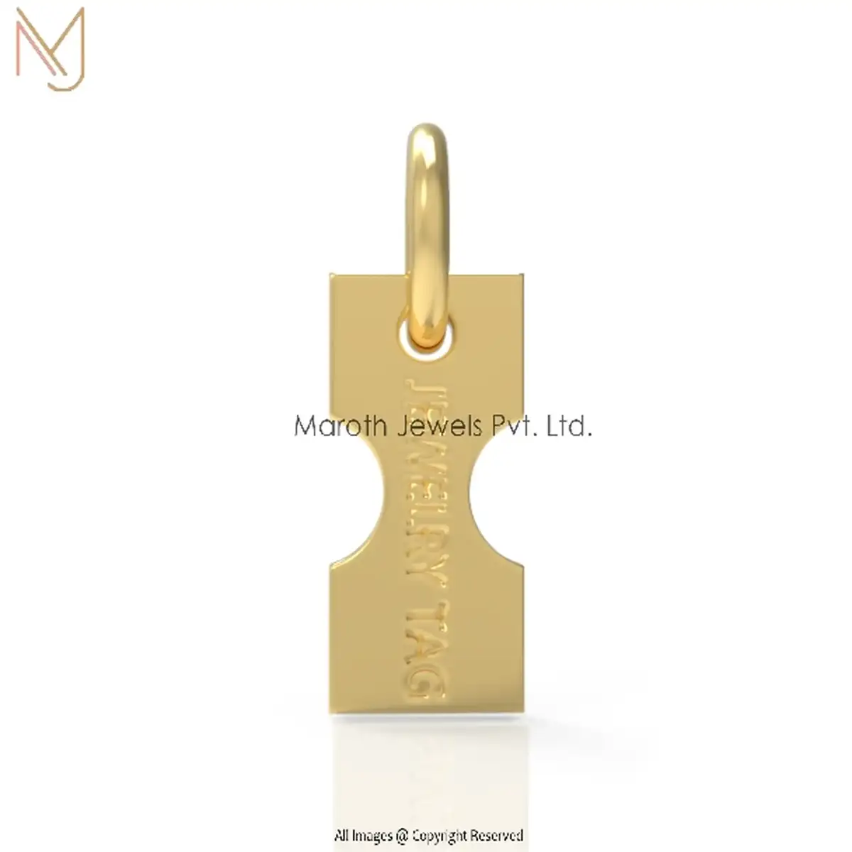 Private Label 925 Silver Yellow Gold Plated Puzzle TAG Pendant