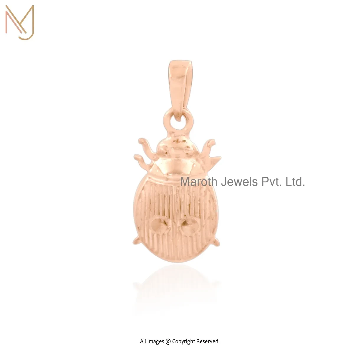 925 Silver Rose Gold Plated Lady Bug Charm Pendant Manufacturer