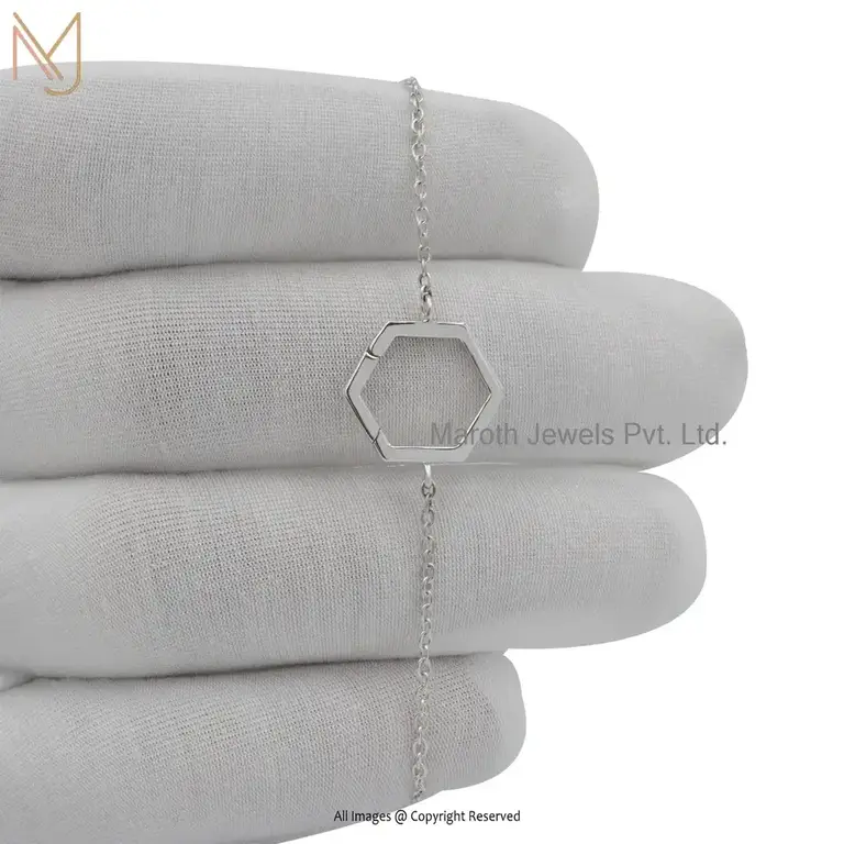 14K Yellow Gold Hexagon Bracelet Jewelry Supplier