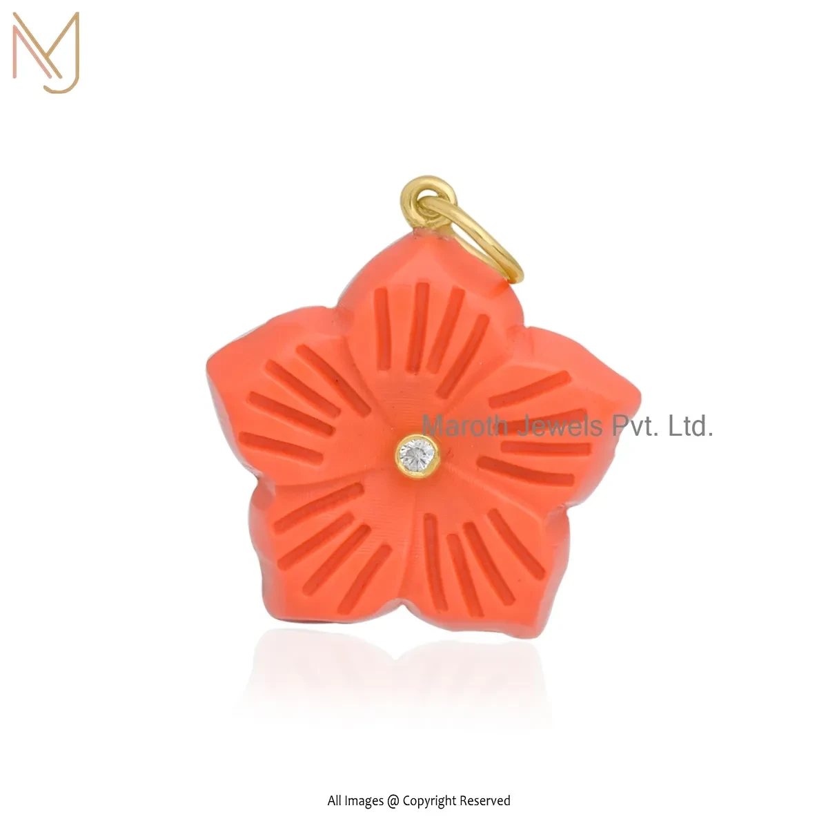 925 Silver Yellow Gold Plated Cubic Zircon & Green Opal Gemstone Flower Pendant Manufacturer