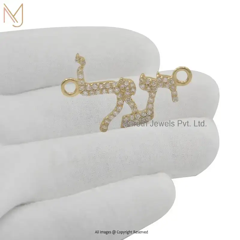 925 Silver Yellow Gold Plated Diamond Pendant Manufacturer