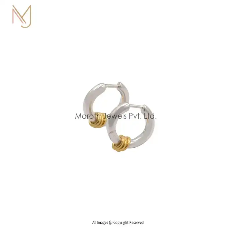 14k Yellow Gold 3 Ring Hoops Huggies Manufacturer