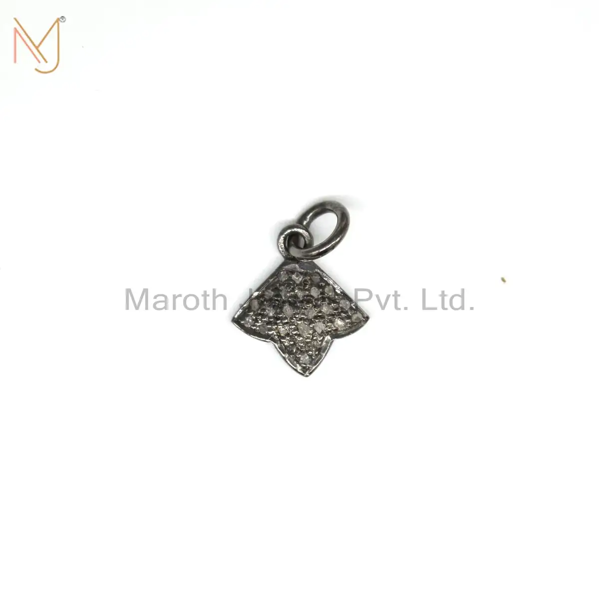 925 Silver Rhodium Plated Pave Diamond Charms Pendant Manufacturer