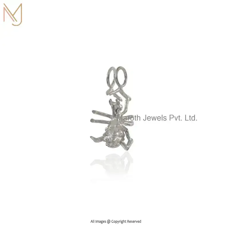 925 Silver Natural Silver Plated Ant Charm Pendant Custom Jewelry