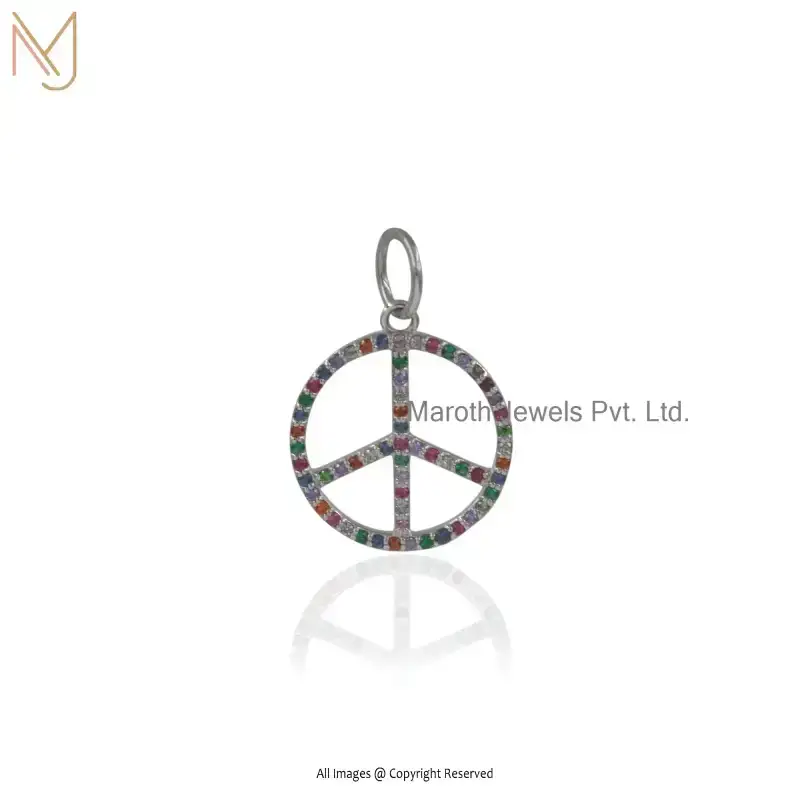 14K Yellow Gold Multi Gemstone Thomas Sabo Charm Pendant Jewelry Supplier