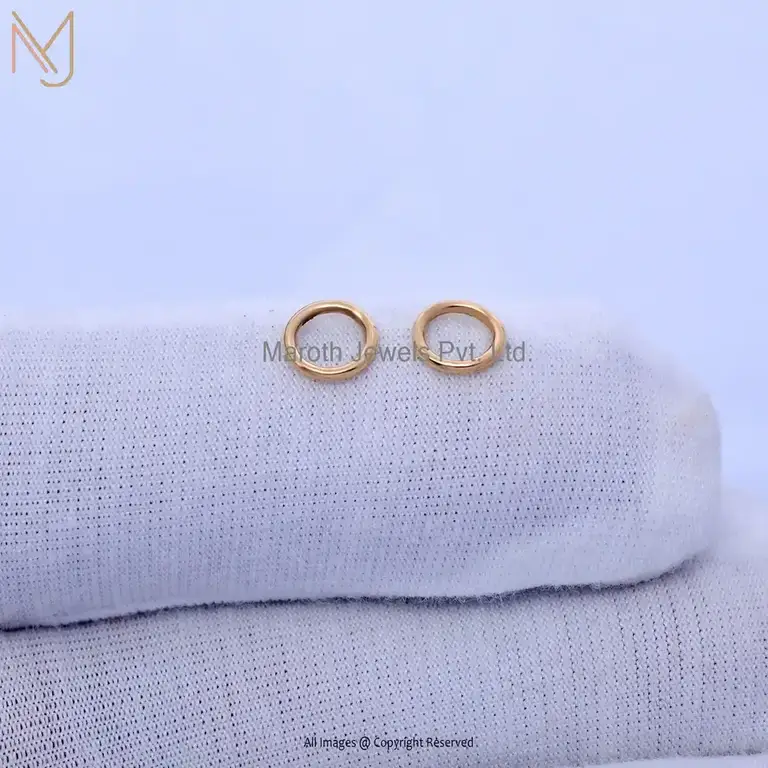 Wholesale 14k Yellow Gold Round Jump Ring Findings 10 Pieces