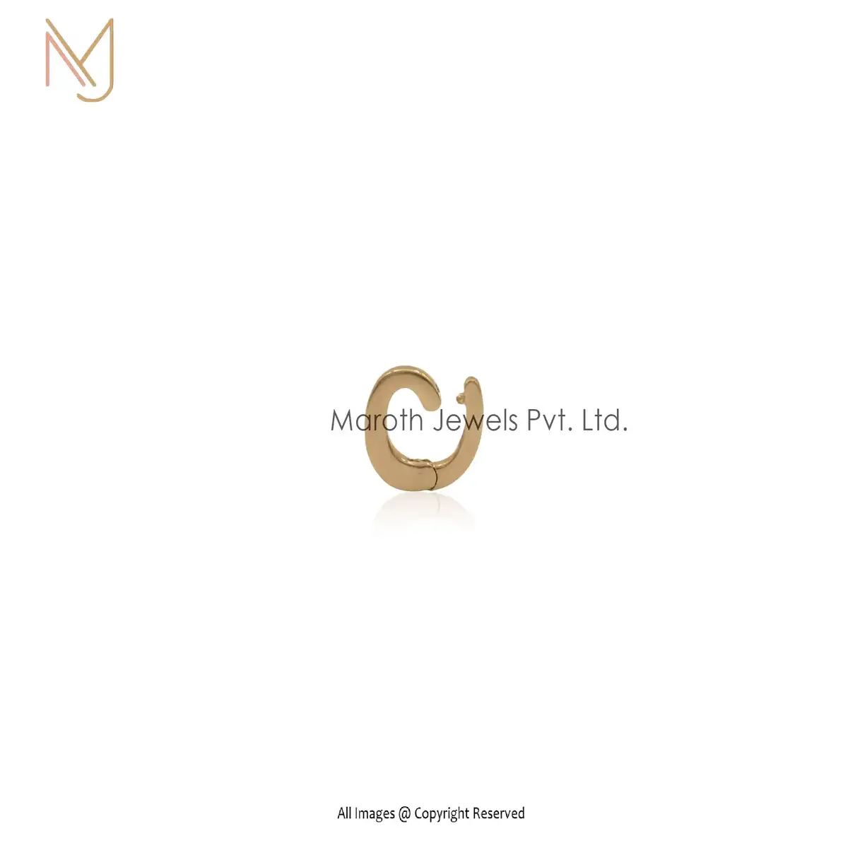 9k Yellow gold plated Charm holder Enhancer pendant Jewelry Supplier