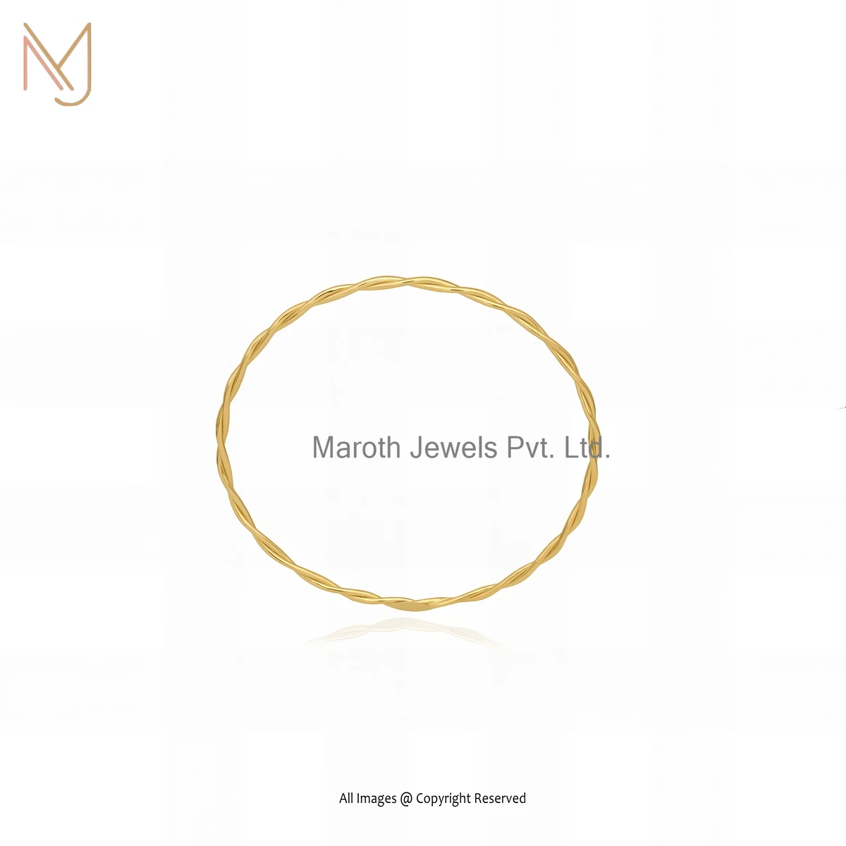 14K White Gold Round Disc Bangle Manufacturer