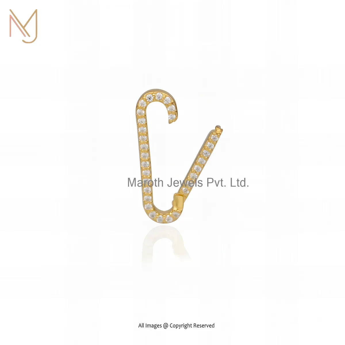 925 Silver Natural Silver Plated Moissanite Oval Enhancer Charm Holder Custom Jewelry