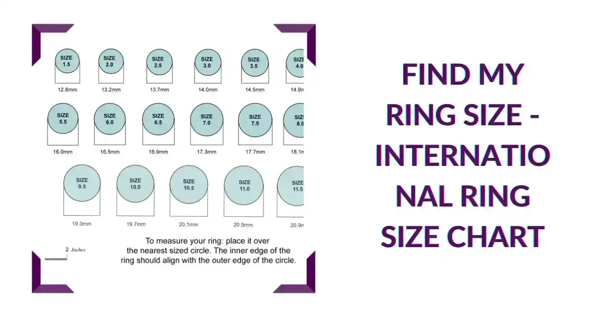 Find My Ring Size - International Ring Size Chart