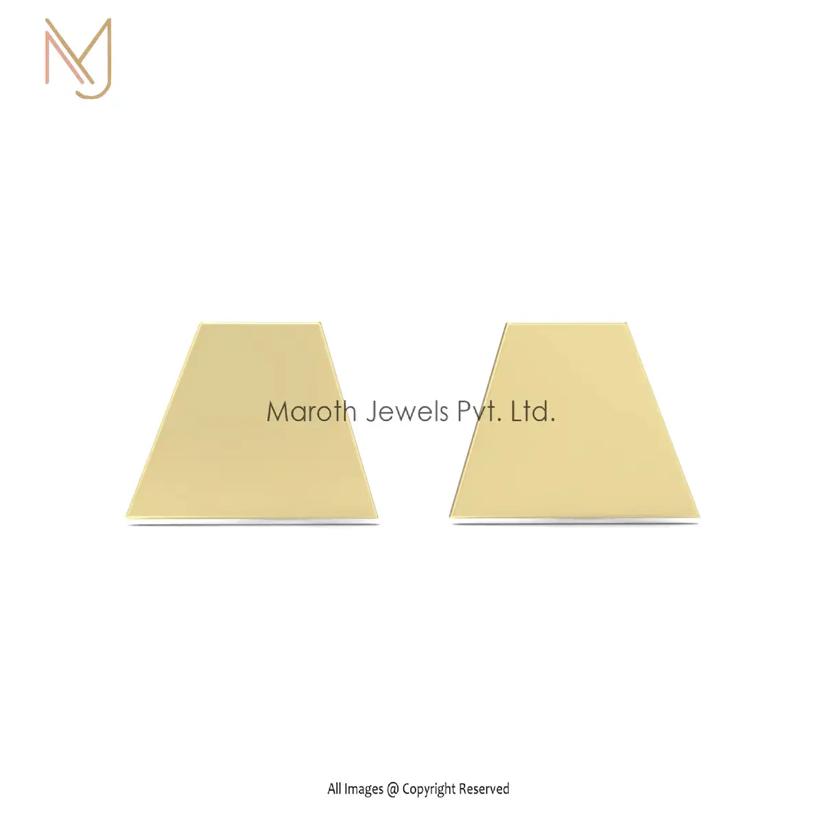 14K Yellow Gold Stud Earring Handmade Jewelry Manufacturer