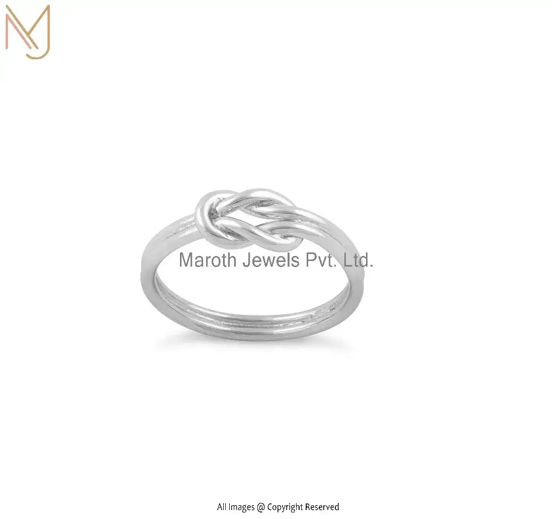 Private Label 92.5 Sterling Silver Reef Knot Ring