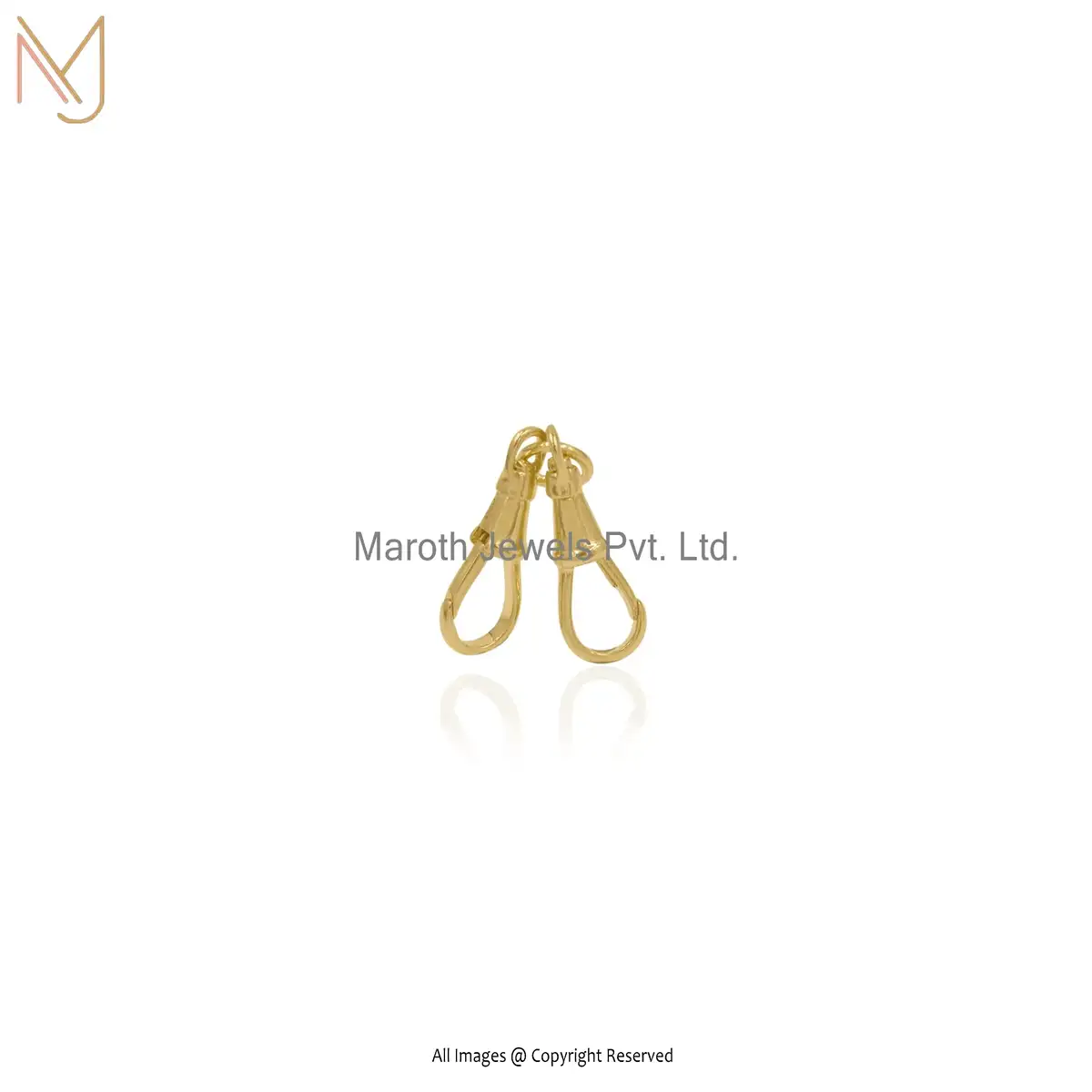 14K Soild Yellow Gold Swivel Push Lock Custom Jewelry