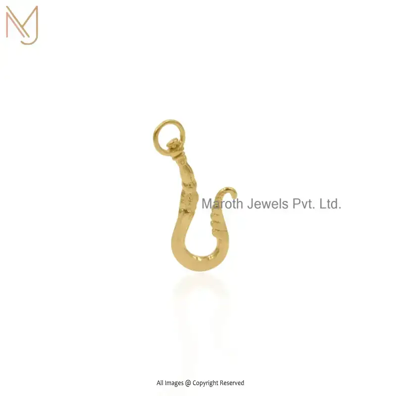 14K Yellow Gold Shepherds Hook Pendant Manufacturer