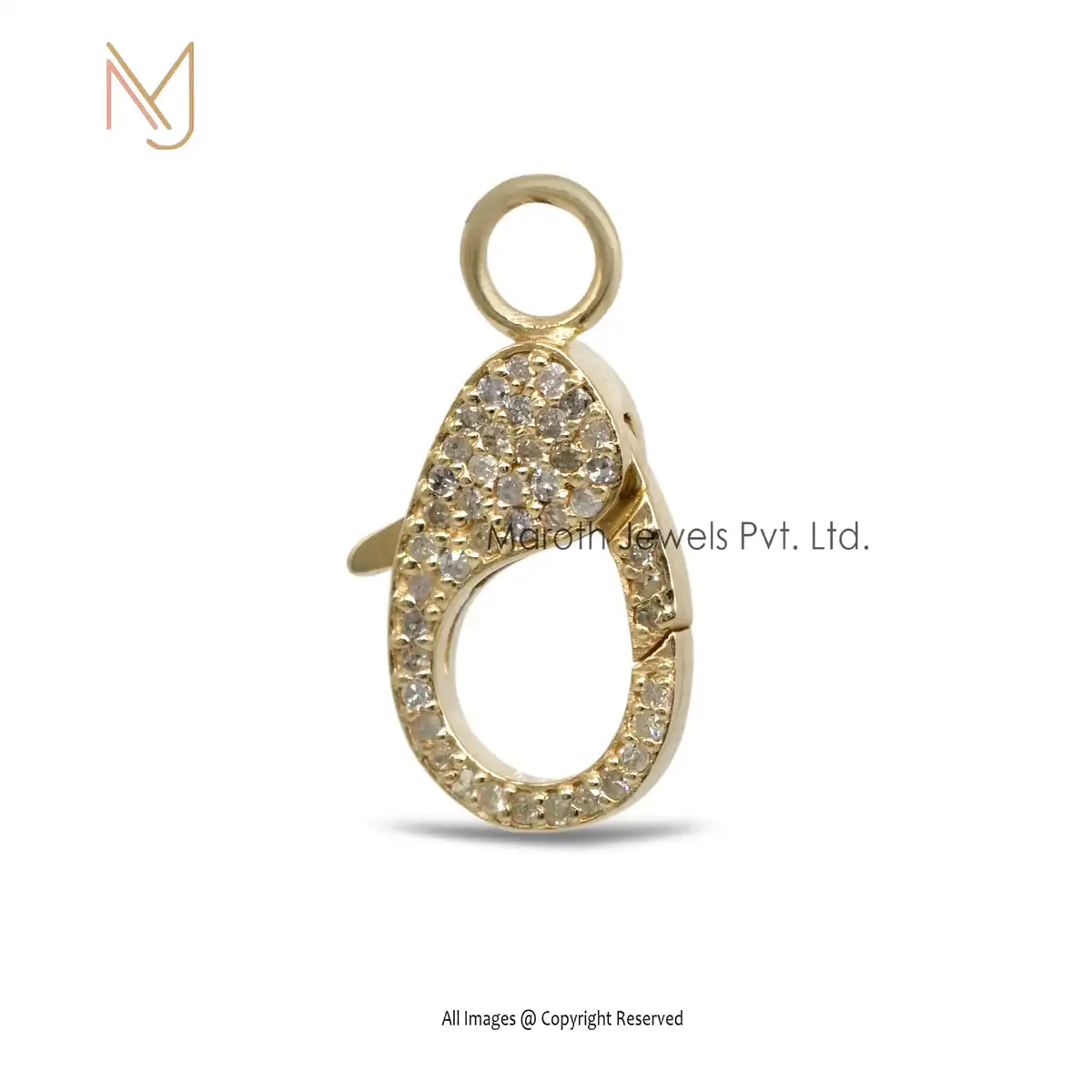 14K Rose Gold Diamond Lobster Lock Jewelry Manufacturer