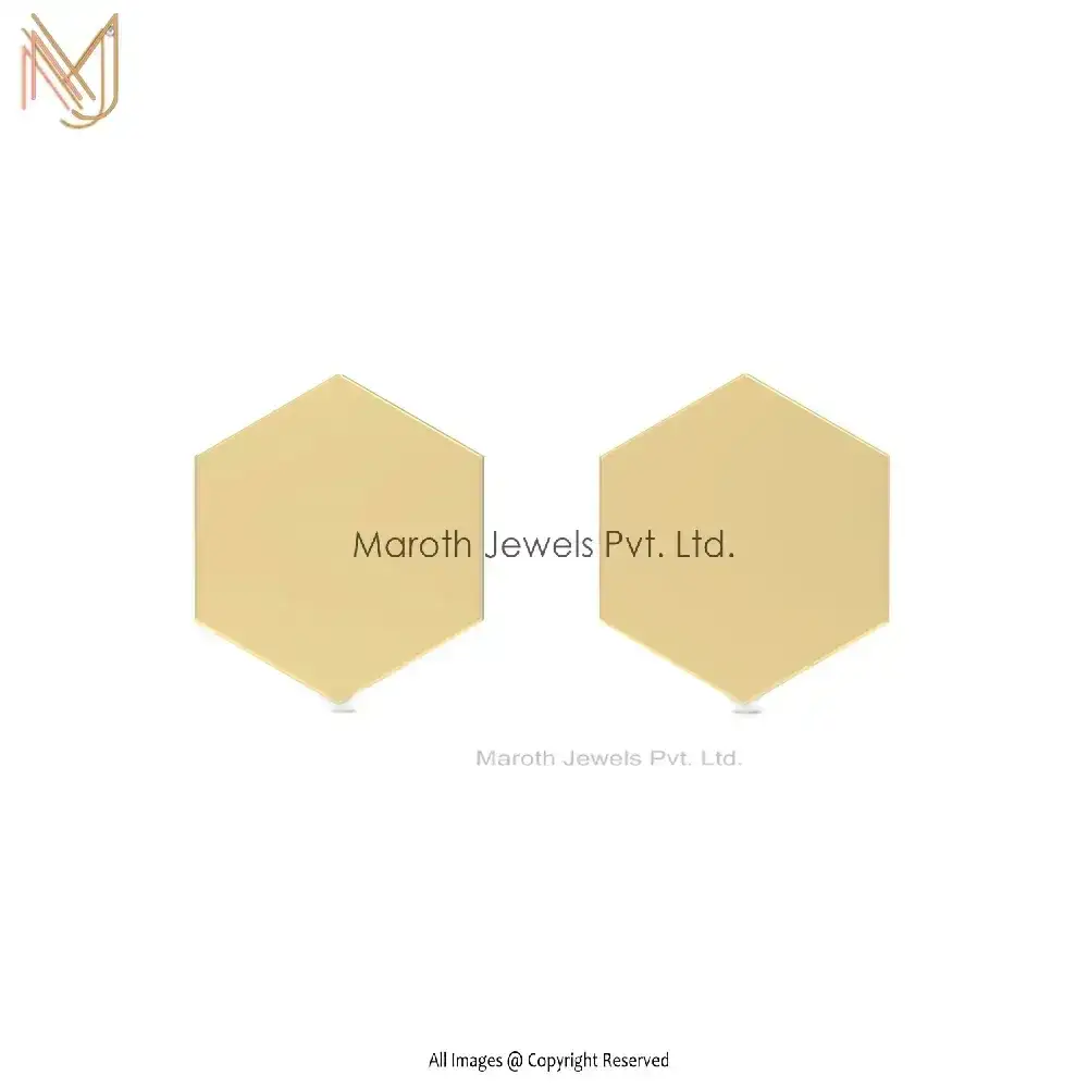 925 Silver Yellow Gold Plated Desinger Stud Earring Jewelry Manufacturer