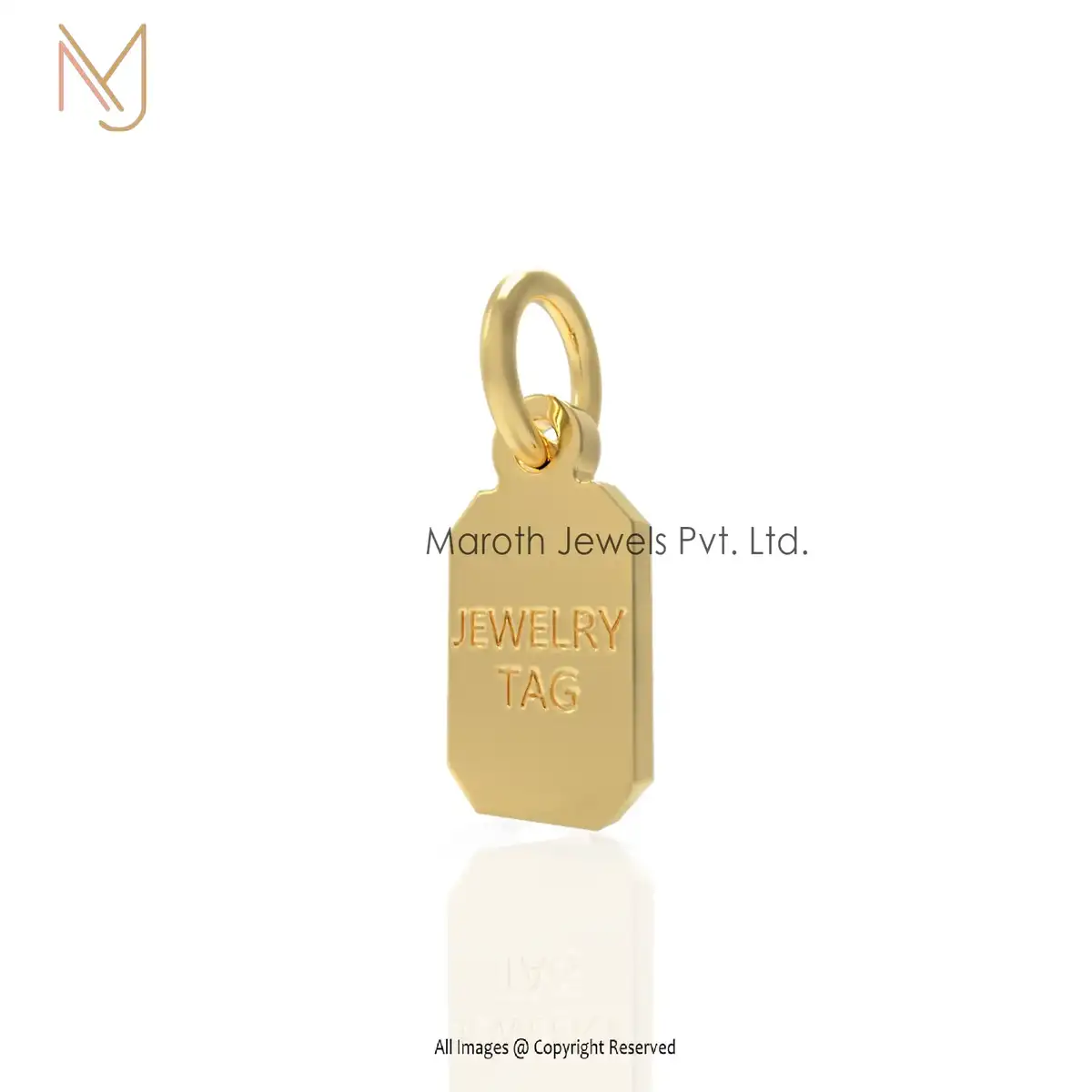 14k Yellow Gold TAG Pendant Jewelry Manufacturer