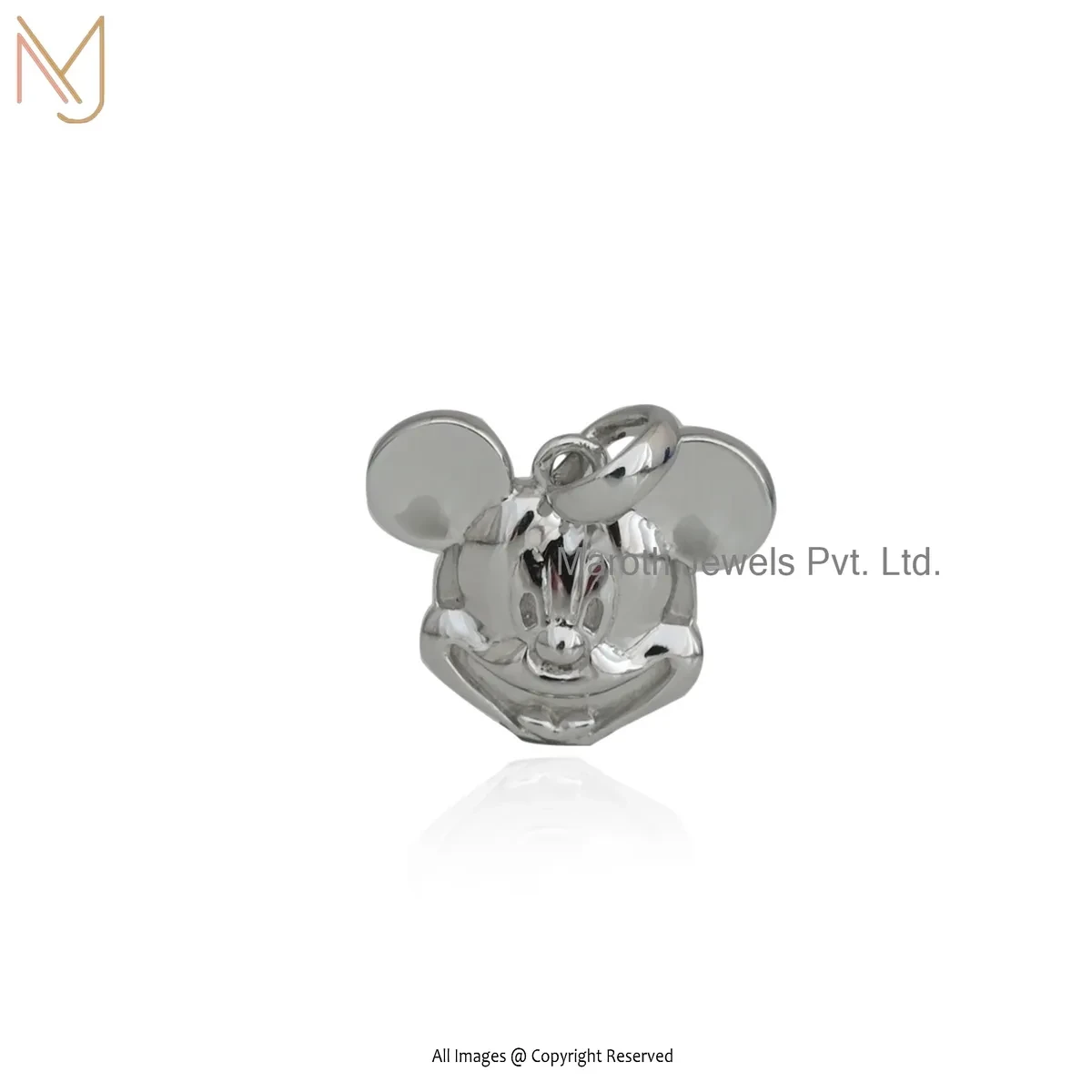 925 Silver Natural Silver Plated Mickey Mouse Pendant Custom Jewelry